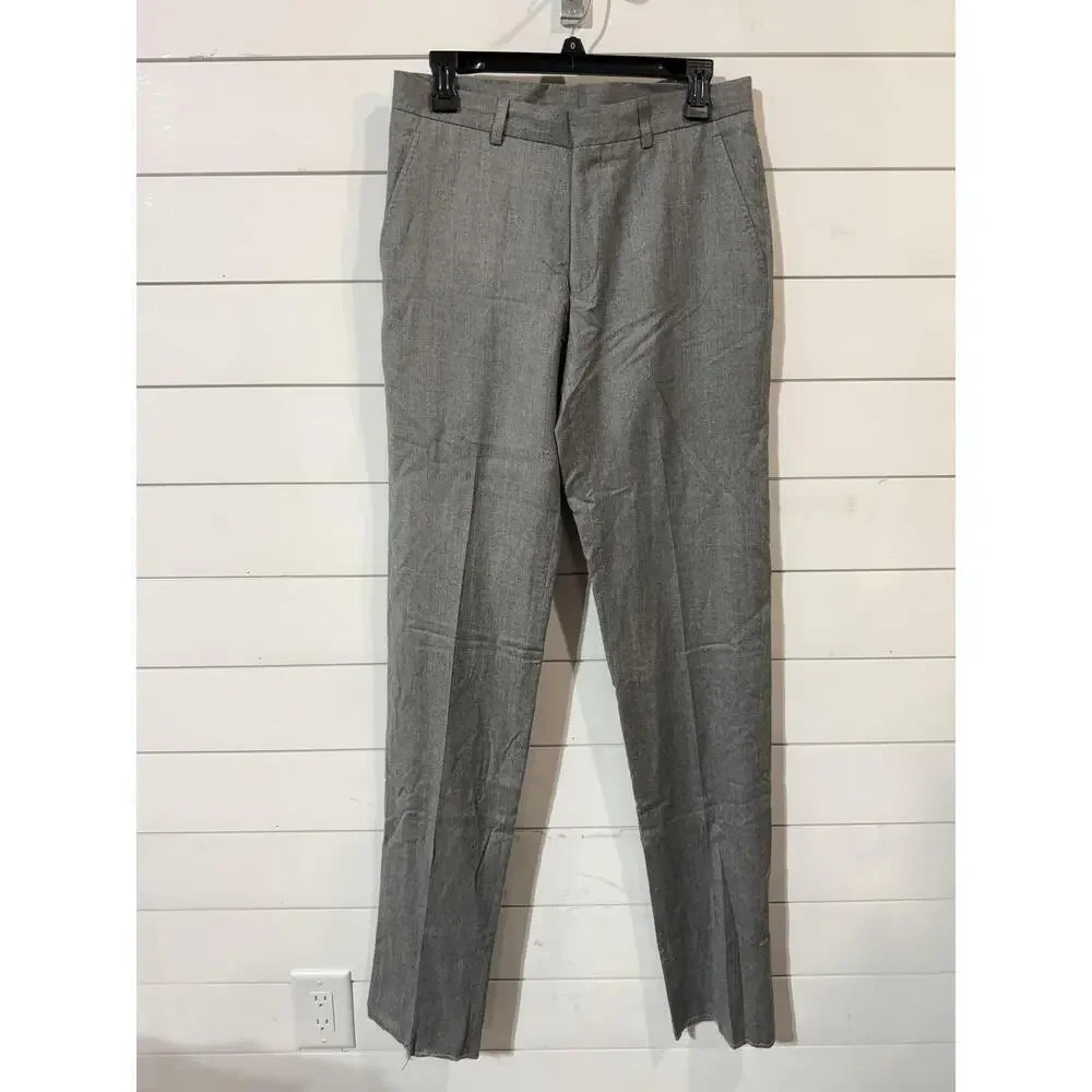 Vince Men's Gray Wool & Silk Light Flannel Slim Fit Suit Pants 30R RTL: $298.00
